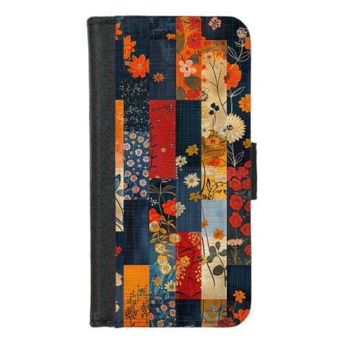 Boho Patchwork Quilt  iPhone 87 Wallet Case