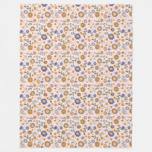 Boho pattern 01.w Lpink BG Fleece Blanket