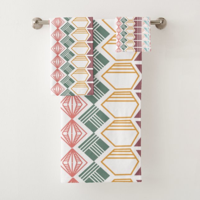 Boho Pattern Bath Towel Set (Insitu)