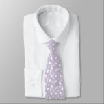 Boho Pattern Groomsmen Floral Liberty Lavender Neck Tie<br><div class="desc">Light liberty floral pattern.
Main colors of this design : lavender and white. Text to personalize on the back.
Find other beautiful flowers neck ties templates in my FLORAL TIES Collection on Zazzle!</div>