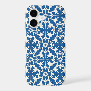 Boho Pattern in Blue – Elegant & Bold iPhone 17 Case