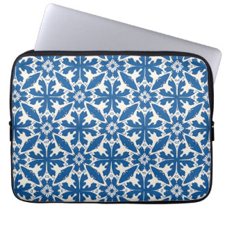 Boho Pattern in Blue – Elegant & Bold Laptop Sleeve