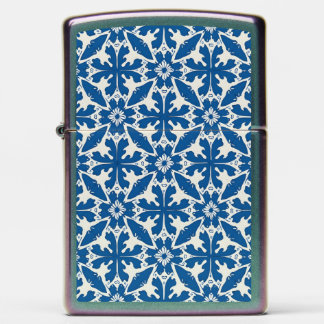 Boho Pattern in Blue – Elegant & Bold Zippo Lighter