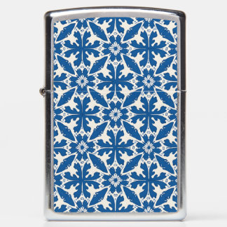 Boho Pattern in Blue – Elegant & Bold Zippo Lighter