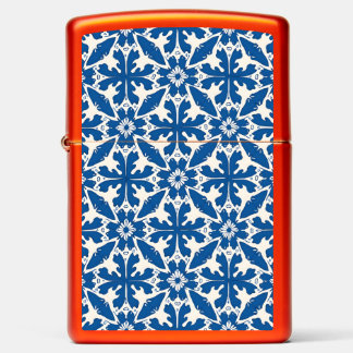 Boho Pattern in Blue – Elegant & Bold Zippo Lighter