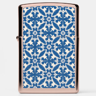 Boho Pattern in Blue – Elegant & Bold Zippo Lighter