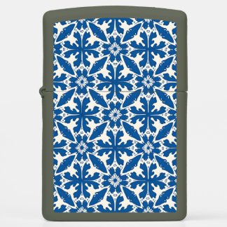 Boho Pattern in Blue – Elegant & Bold Zippo Lighter