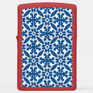 Boho Pattern in Blue – Elegant & Bold Zippo Lighter