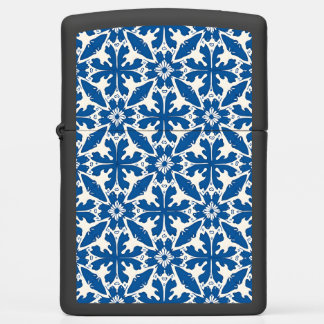 Boho Pattern in Blue – Elegant & Bold Zippo Lighter