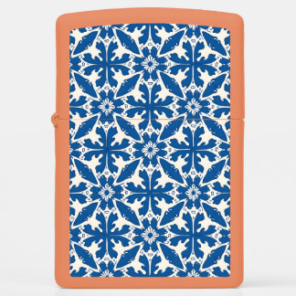 Boho Pattern in Blue – Elegant & Bold Zippo Lighter