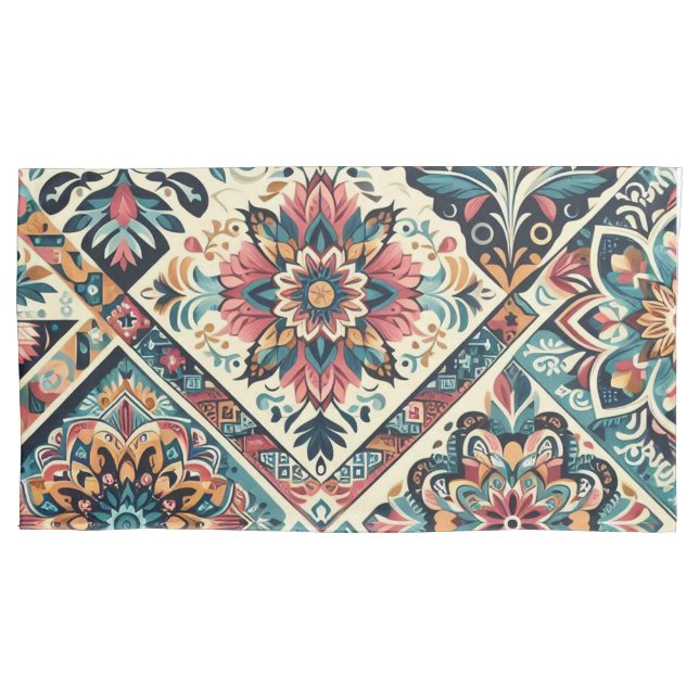 BOHO pattern King size Pillow Case (Front)
