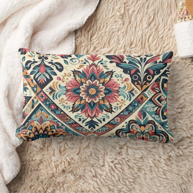 BOHO pattern Lumbar Pillow (Blanket)