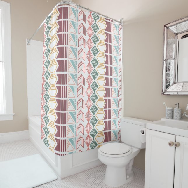 Boho Pattern Shower Curtain (In Situ)