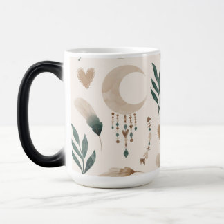 Boho Patterned Morphing 15 oz Color Morph Mug
