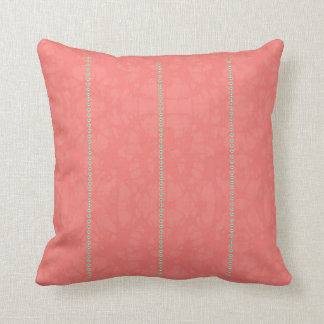 Boho Peach Paisley Designer Throw Cushion