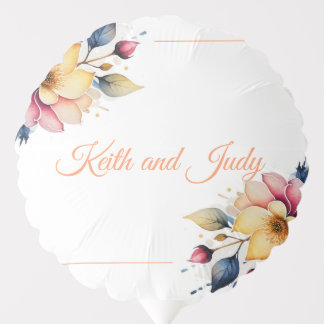 Boho Peachy Floral Balloon