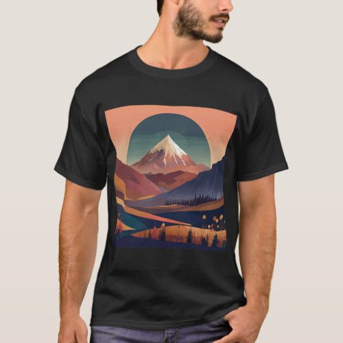 Boho Peaks Minimalist Tee