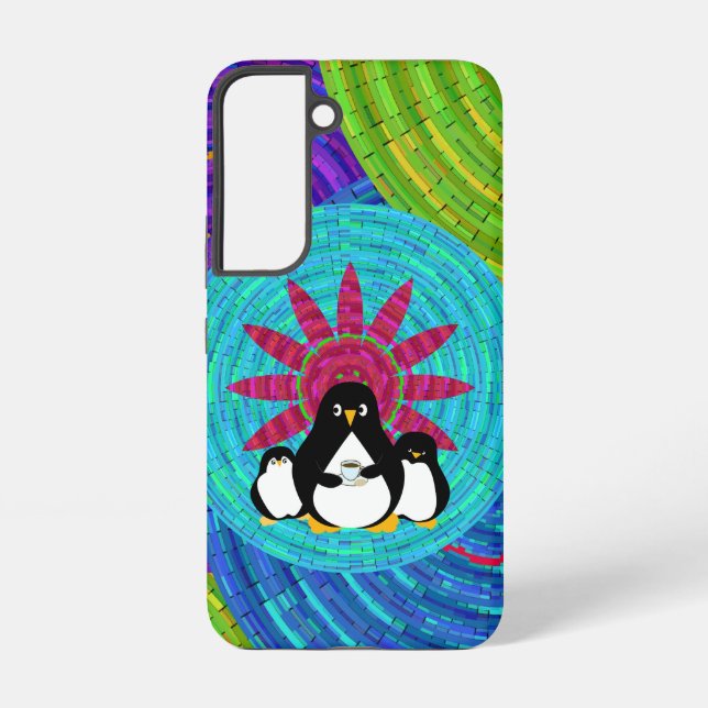 BoHo Penguins Samsung Galaxy Case (Back)