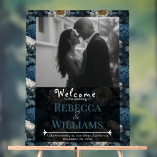 Boho Peonies Floral Garden Wedding Acrylic Sign