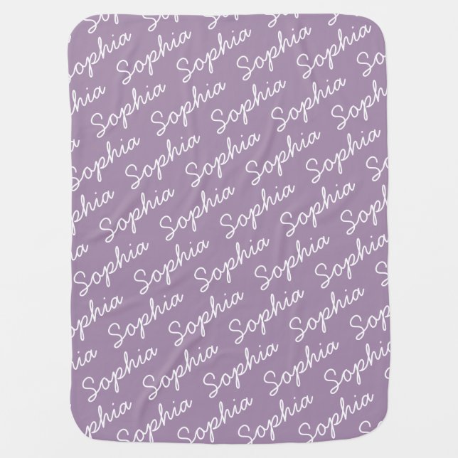 Boho Personalized Name Blanket-Pick Your Color Baby Blanket (Front)