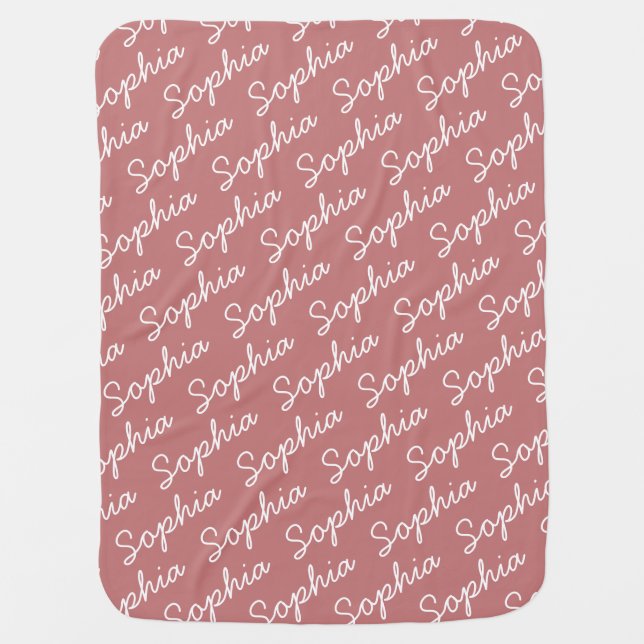 Boho Personalized Name Blanket-Pick Your Color Baby Blanket (Front)