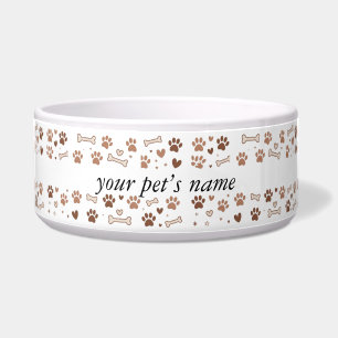 Boho Personalized Pet Bowl Custom Dog or Cat Food