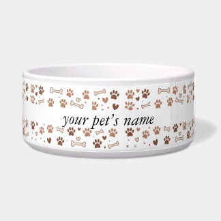 Boho Personalized Pet Bowl Custom Dog or Cat Food