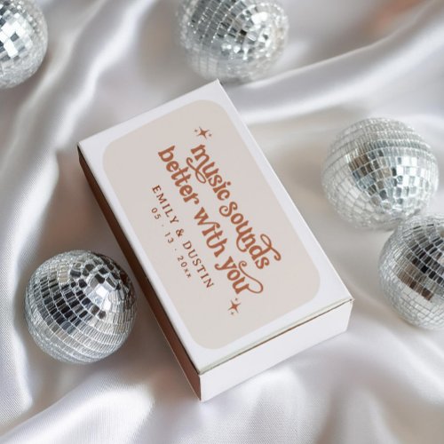 Boho Personalized Wedding Favor Terracotta Matchboxes