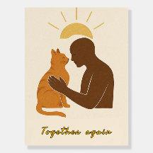 Boho Pet Loss Art Print – Cat Memorial Wall Art 