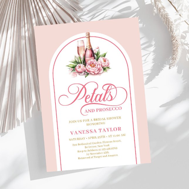 Boho petals and prosecco invite blush gold tones (Boho petals and prosecco invite blush gold tones

)