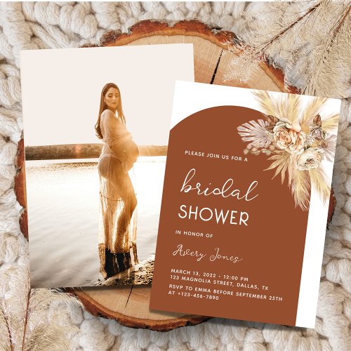 Boho Photo Arch Bridal Shower Invitation