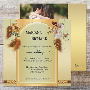 Boho Photo Dreamcatcher Wedding Invitation