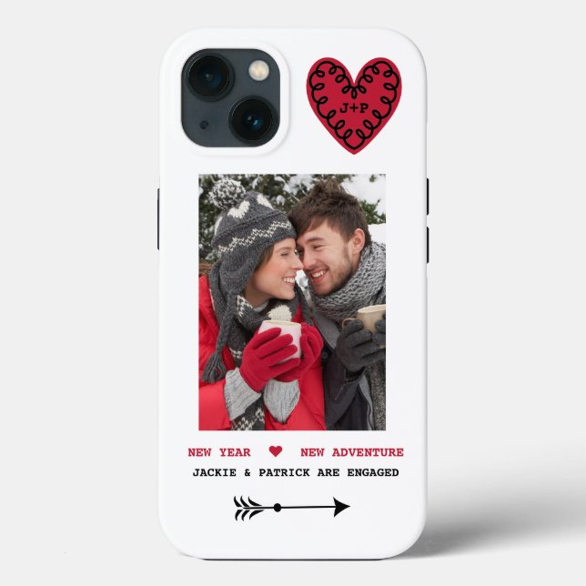 Boho Photo Engagement Announcement Case-Mate iPhon Case-Mate iPhone Case (Back)
