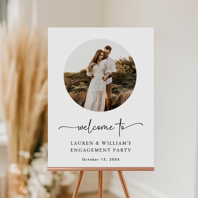 Boho Photo Engagement Party Welcome Sign (Creator Uploaded)