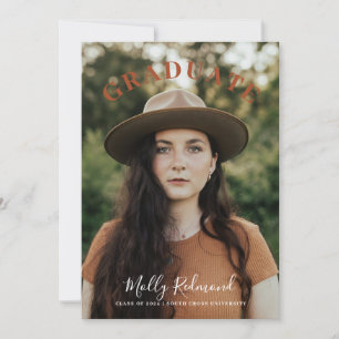 Boho Photo Graduation Announcement