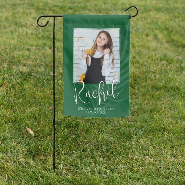 Boho Photo Graduation Garden Flag (In SItu)