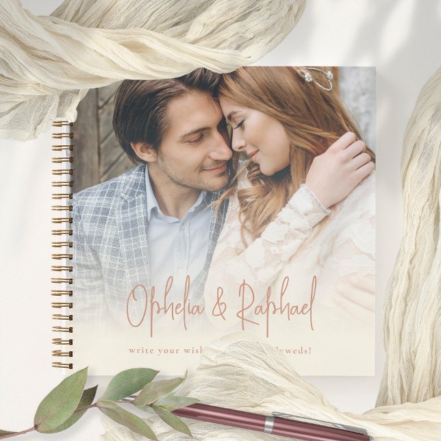 Boho Photo Overlay Cream Guest Book (Creator Uploaded)