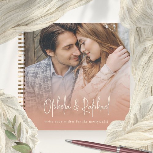 Boho Photo Overlay Terracotta Guest Book