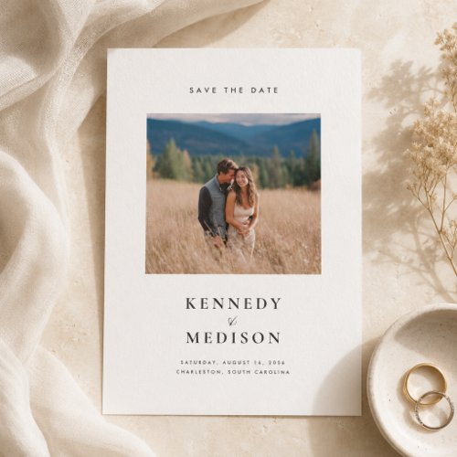 Boho Photo Save the Date | Modern Minimalist Cards