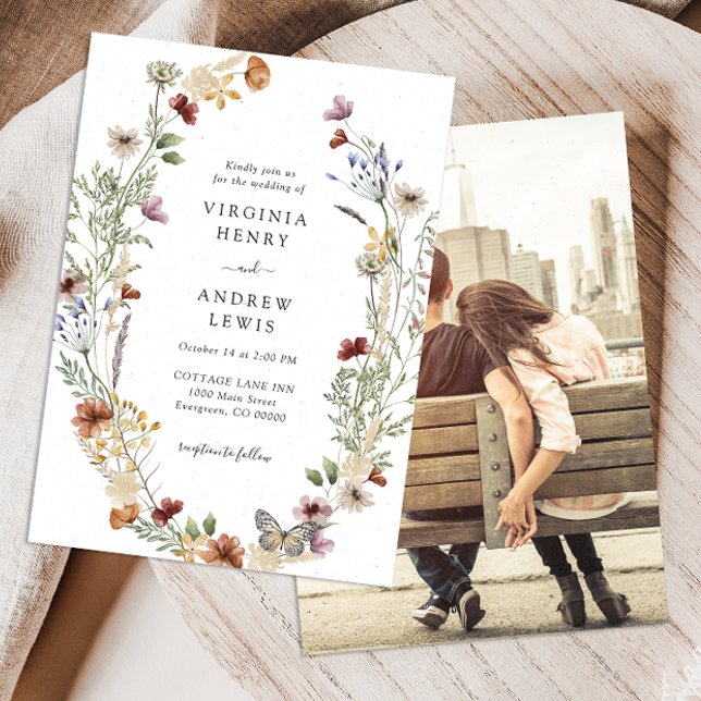 Boho Photo Wedding Invitation (Creator Uploaded)