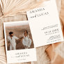 Boho Photo Wedding Invite | Modern Minimalist