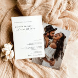 Boho Photo Wedding Invite, Modern Minimalist Invitation<br><div class="desc">This lovely Wedding Invitation features a clean minimalist design with accents of modern calligraphy and is perfect to upload a photo of you and your future spouse! Easily edit most wording to match your event! Text and background colors are fully editable —> click the "Edit Using Design Tool" button to...</div>