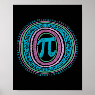 Boho Pi Day 3.14 Math Geek 2  Poster