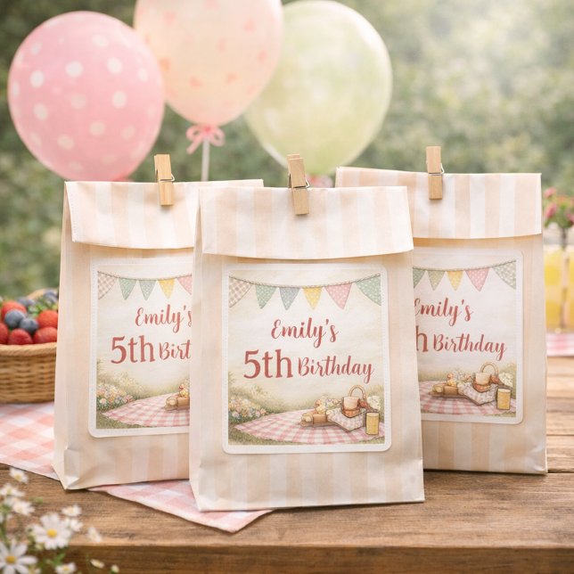 Boho Picnic Party Outdoor Birthday Sticker (Creator Uploaded)