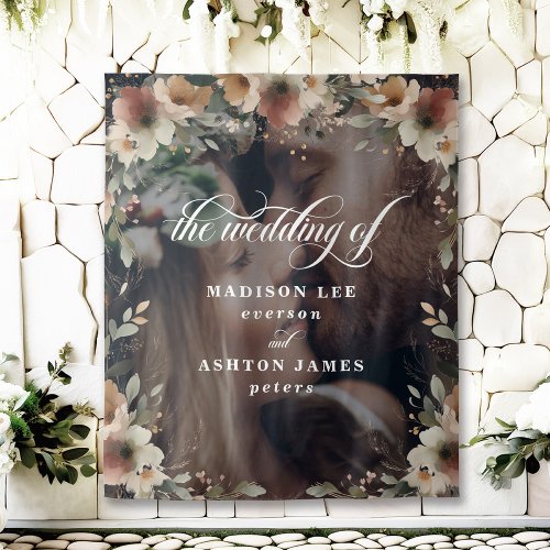 Boho Picture Overlay Wedding Photo Booth Backdrop