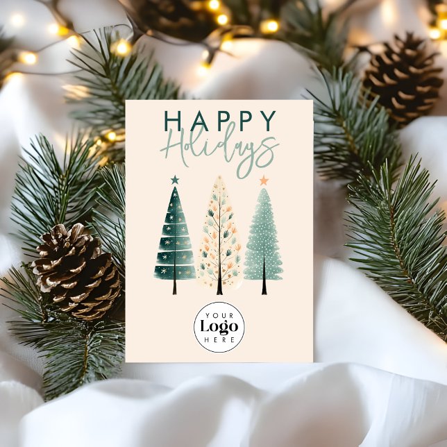 Boho Pines Custom Logo Holiday Business Thank You (Creator Uploaded)