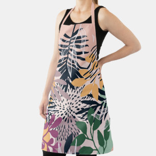 Boho Pink and Navy Apron