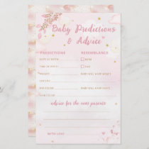 Boho Pink Baby Shower Baby Prediction and Advice