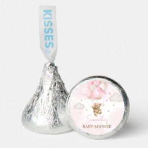 Boho Pink Bear Balloon Baby Shower Hershey®'s Kisses®