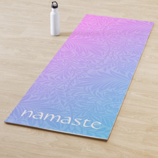 Boho Pink Botanical Yoga Mat (In Situ)